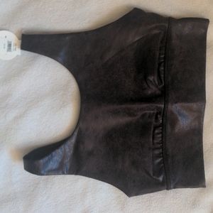 Vegan leather top